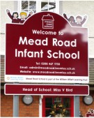 Mead Road Infant School Post Mount Aluminium School Sign